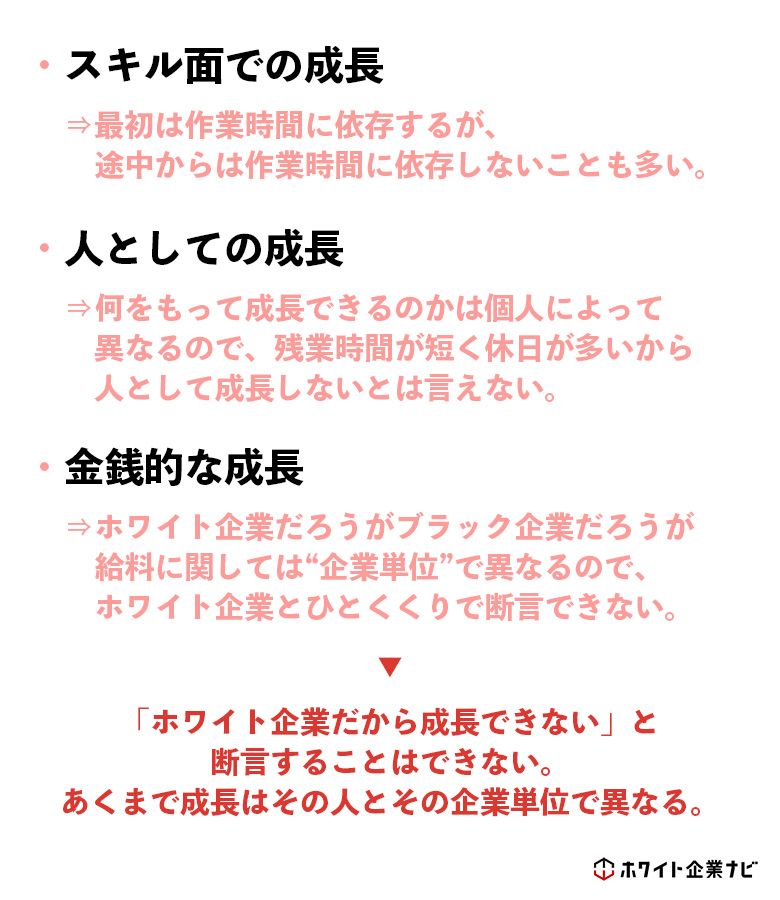 ホワイト企業だから成長できないのかという質問に対する結論