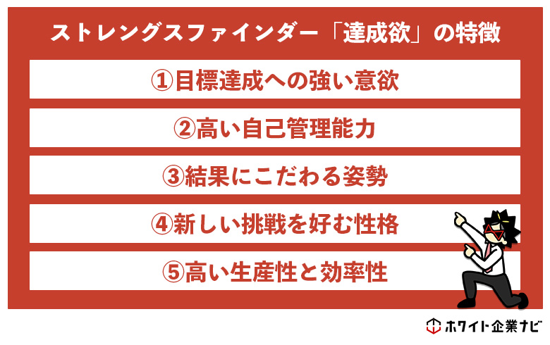 ストレングスファインダー達成欲の特徴5つ